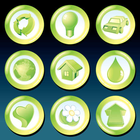 Green Eco Iconsの写真素材