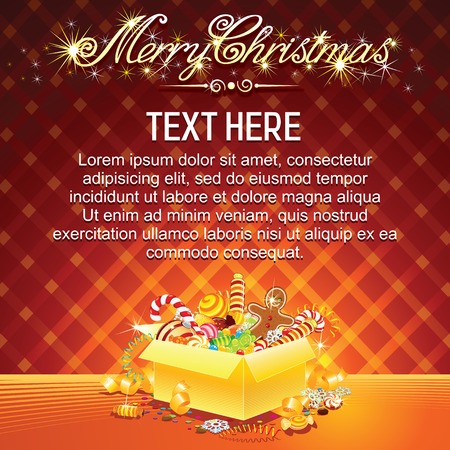 Bright Christmas Card. Ready for Your Text and Design.のイラスト素材