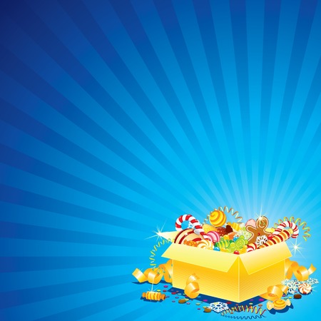 Christmas Background with Gift Box. Ready for Your Text and Design.のイラスト素材