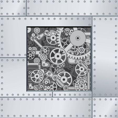 Abstract Mechanism Backdrop. Ready for Your Text and Design.のイラスト素材