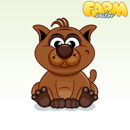 Cute Cartoon Sheep Dog.のイラスト素材