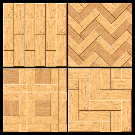 Seamless pattern. Wooden Parquet, Hardwood Flooring. Set Ready for Your Text and Design.のイラスト素材