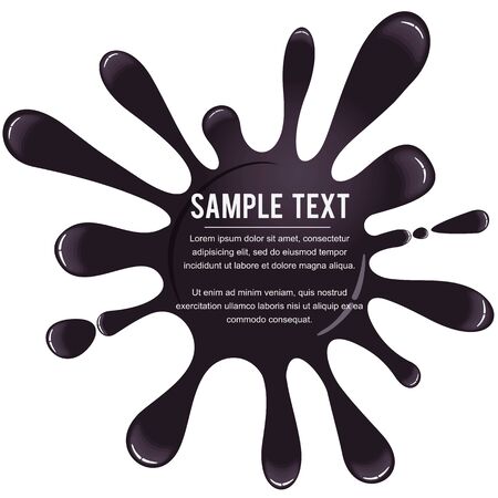 Splash Label Vector. Blot Shape Ready for Design.の写真素材