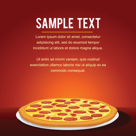 Pepperoni Pizza Background. Vectorのイラスト素材