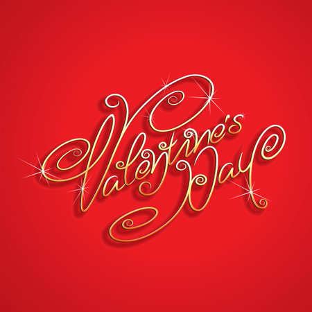 Hand drawn Valentines Day Letteringのイラスト素材