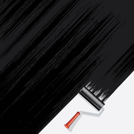 Painting Black on Whiteのイラスト素材