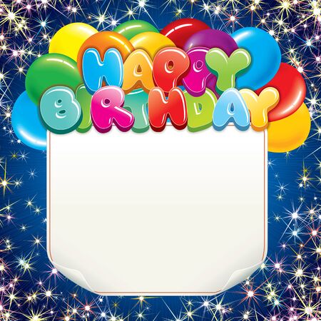 Brightly Birthday Backgroundのイラスト素材