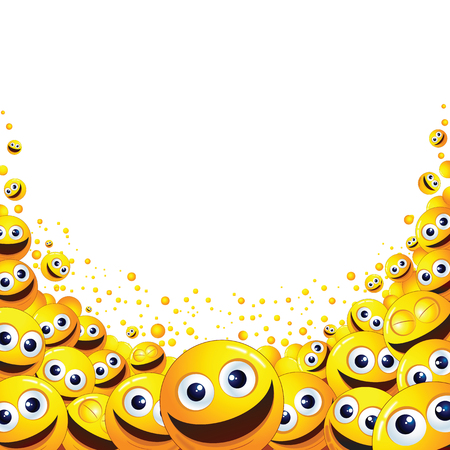 Funny Smiley Background. Ready for Text and Designのイラスト素材