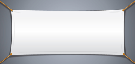 White Textile Cotton Bannerのイラスト素材