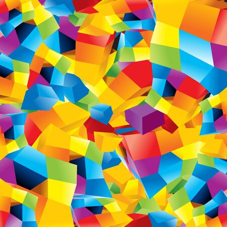Abstract Cube Geometric Backgroundのイラスト素材