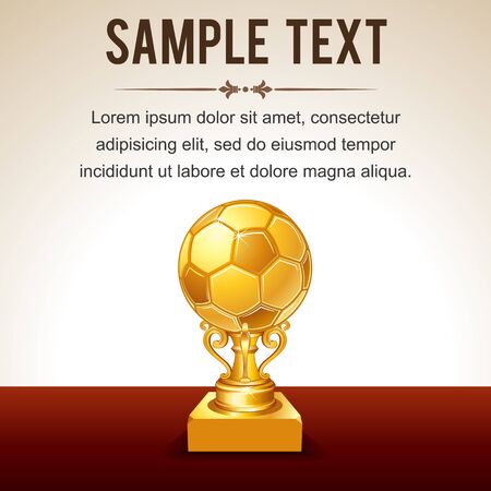 Abstract soccer golden cup certificateのイラスト素材