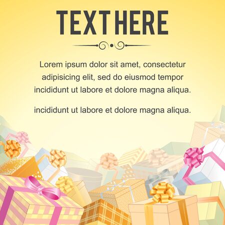 Colorful gift boxes background.のイラスト素材
