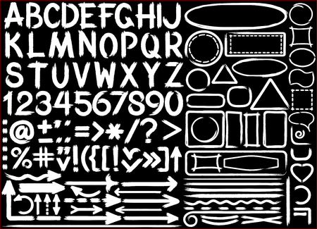 Hand drawn sketch elements presentation.のイラスト素材