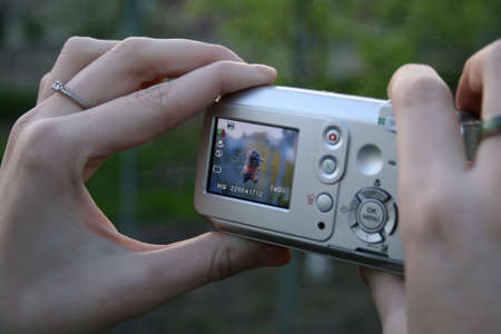 how to photo the spider, macro with digital cameraの写真素材