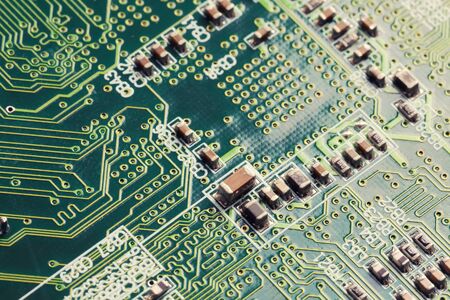 Circuit Board. Extreme close up. current track circuitsの写真素材