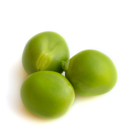 peas on a white background. Isolated on whiteの写真素材