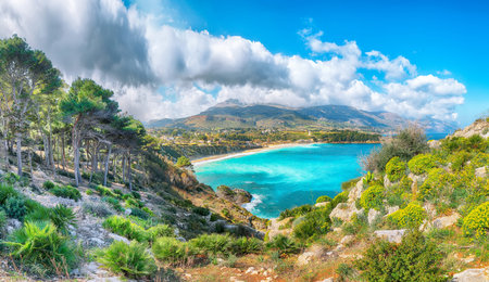 Unbelievable seascape of Guidaloca Beach near Castellammare del Golfo. Popular travel destination....