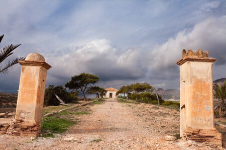 Abandoned ruin of Finca farm house in rural Region of Murcia, Spainの写真素材