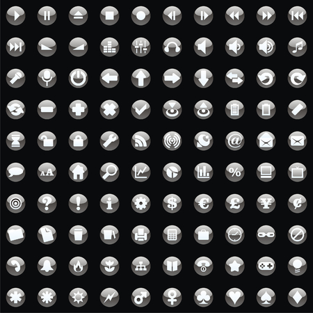 one hundred fully editable vector web icons with details ready to use のイラスト素材