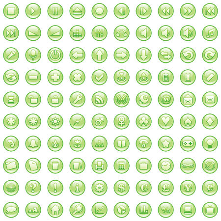 one hundred fully editable vector web icons with details ready to use のイラスト素材