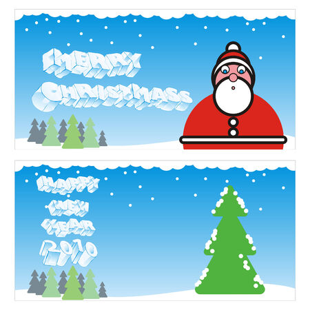 fully editable vector winter holidays cards with details ready to use のイラスト素材
