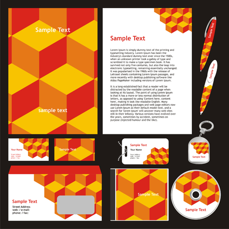 business templates set ready to use のイラスト素材