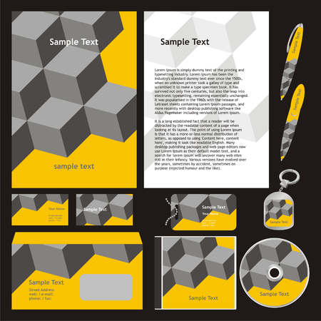 business templates set ready to use のイラスト素材