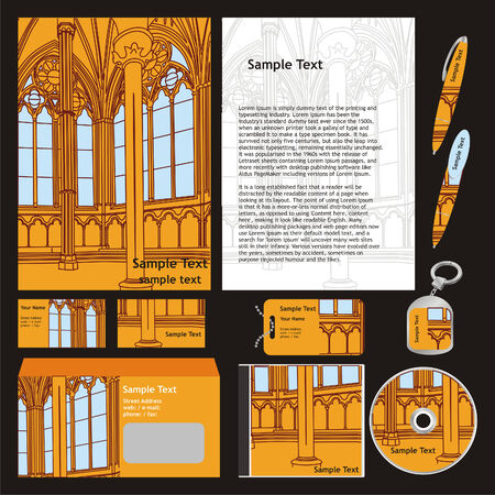 fully editable vector business templates set ready to use のイラスト素材