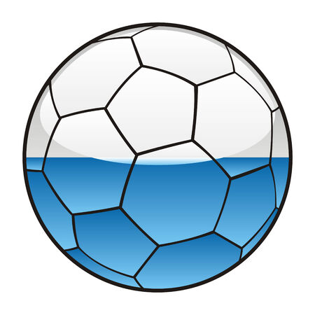 vector illustration of San Marino flag on soccer ballのイラスト素材
