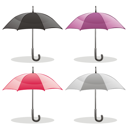  illustration of colored umbrellasのイラスト素材