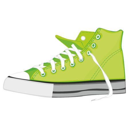 fully editable  illustration of isolated shoesのイラスト素材