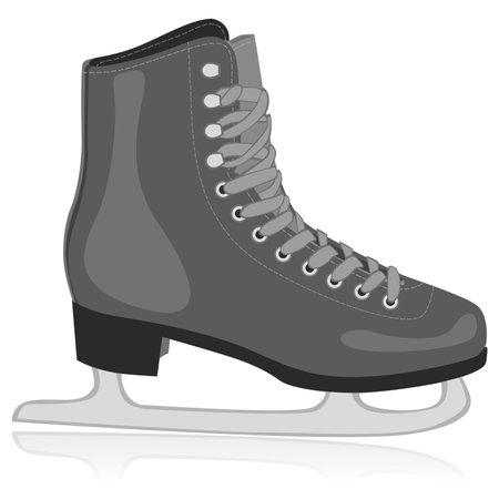 fully editable illustration of isolated ice skatesのイラスト素材
