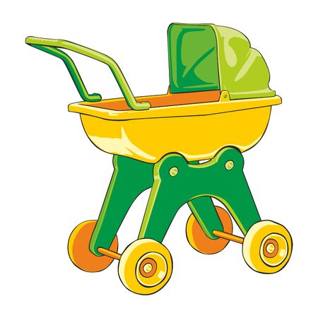 fully editable  illustration baby-carのイラスト素材