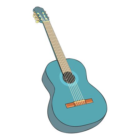 fully editable  illustration classic guitarのイラスト素材
