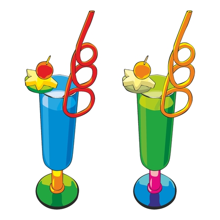 fully editable   illustration of cocktailのイラスト素材