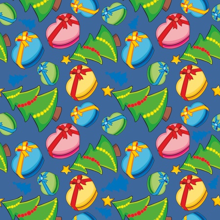 illustration seamless pattern with christmas itemsのイラスト素材