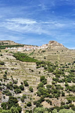 Beautiful landscape of the mountains and sky in Spain 