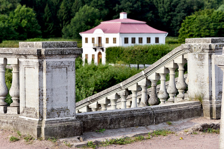 Marly palace in Peterhof garden, St-Petersburg, Russia.のeditorial素材