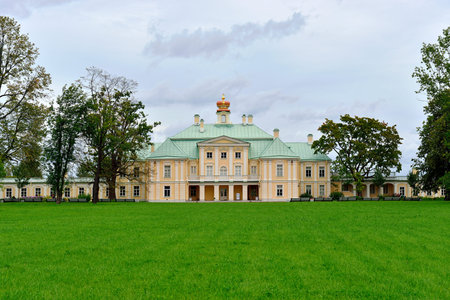 Grand Menshikov palace in  Oranienbaum  Lomonosov, St-Petersburg, Russia. Summer timeのeditorial素材