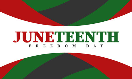 Juneteenth. Freedom and Emancipation day in June. Independence Day. Annual African-American holiday, celebrated in June 19. American history and heritage. Vector illustrationのイラスト素材