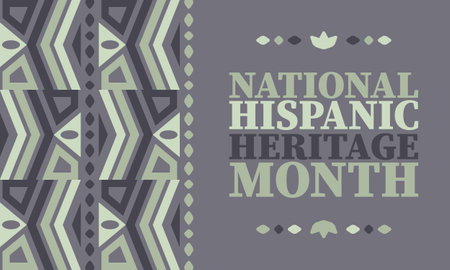 National Hispanic Heritage Month in United States. Celebrate annual in September and October. Latin American and Hispanic ethnicity culture. National fabric vector texturesのイラスト素材