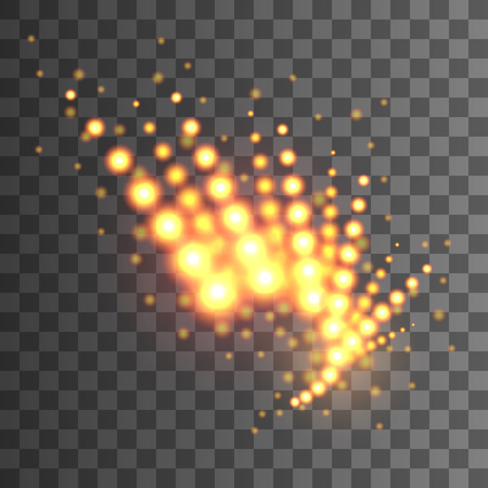 effect with transparency. Transparent background. Shine and bright dots. Abstract effect.のイラスト素材