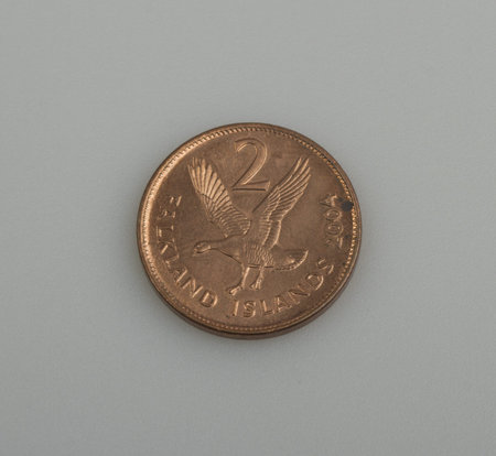 Two pence Falkland or Malvinas Islands in 2004.