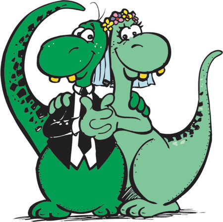 Dinosaur Marriageのイラスト素材