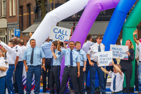 Amsterdam, Netherlands - August 2, 2014: annual event for the protection of human rights and civil equalityのeditorial素材