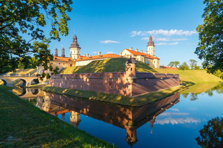 Vintage Nesvizh castle in the Republic of Belarus. The Palace Museum.のeditorial素材