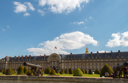 Paris, France - May 3, 2014: Army Museum and weapons in the house built for war invalids Napoleon in Paris.のeditorial素材