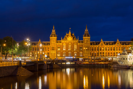 Amsterdam, Netherlands - August 3, 2014: Canals of Amsterdam. Favorite place for walking and leisure travelers.のeditorial素材
