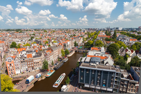 Amsterdam, Netherlands - August 5, 2014: One of the oldest Protestant church in Amsterdam.のeditorial素材
