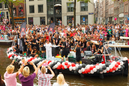 Amsterdam, Netherlands - August 2, 2014: annual event for the protection of human rights and civil equality.のeditorial素材